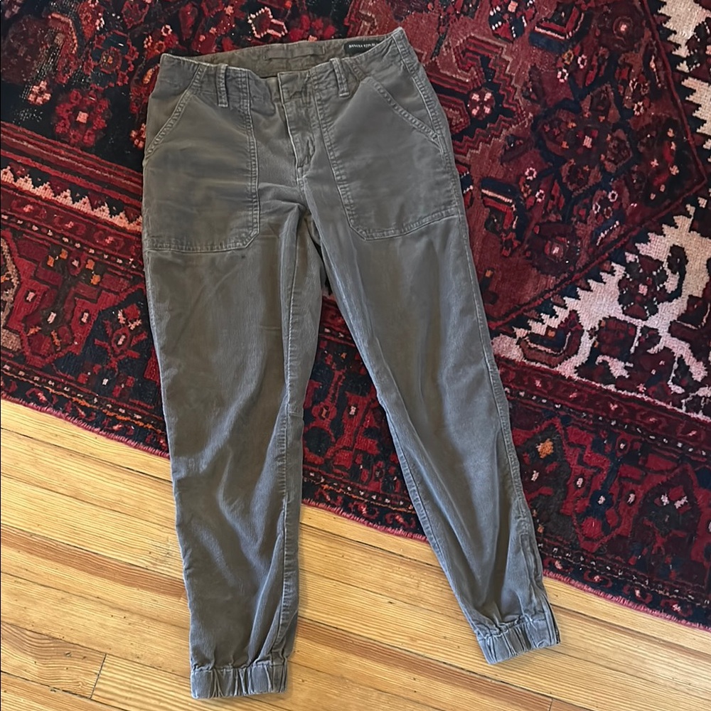 Banana Republic Gray Corduroy Pants Relaxed Fit